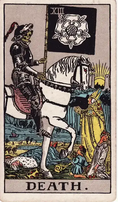 Tarotkarte Der Tod aus dem Rider-Waite-Tarot von 1909