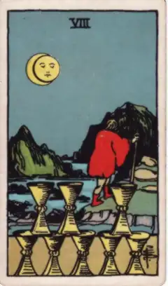 Tarotkarte Acht der Kelche