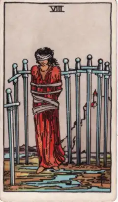 Tarotkarte Acht der Schwerter