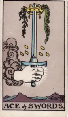 Tarotkarte Ass der Schwerter