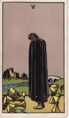 Tarotkarte Fünf der Kelche