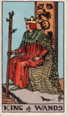 Tarotkarte König der Stäbe