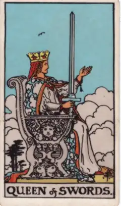 Tarotkarte Königin der Schwerter
