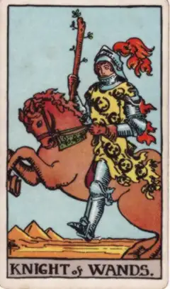 Tarotkarte Ritter der Stäbe