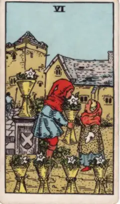 Tarotkarte Sechs der Kelche