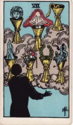 Tarotkarte Sieben der Kelche