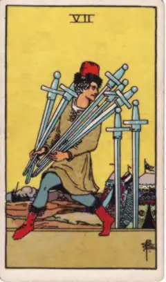 Tarotkarte Sieben der Schwerter
