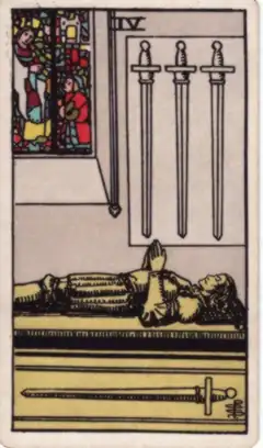 Tarotkarte Vier der Schwerter