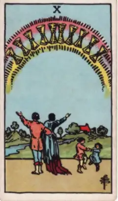 Tarotkarte Zehn der Kelche